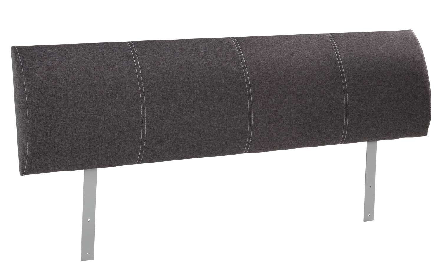 Home4You Kopfteil Polsterkopfteil, B 90 cm, Anthrazit, Webstoffbezug