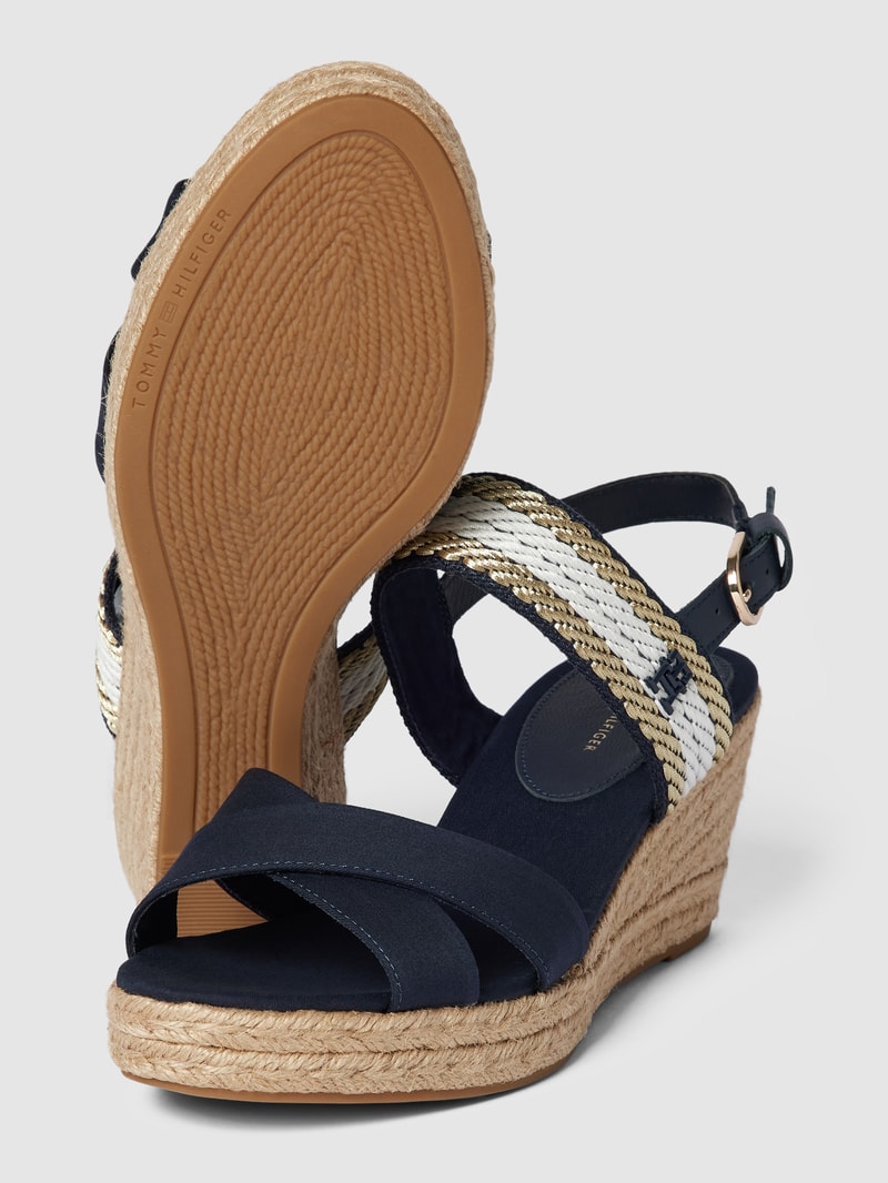 Sandalen mit hohem Absatz Modell 'GOLDEN' in dunkelblau
