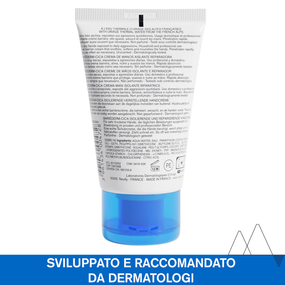 Crema de manos aislante y reparadora BARIÉDERM - Tratamiento para manos