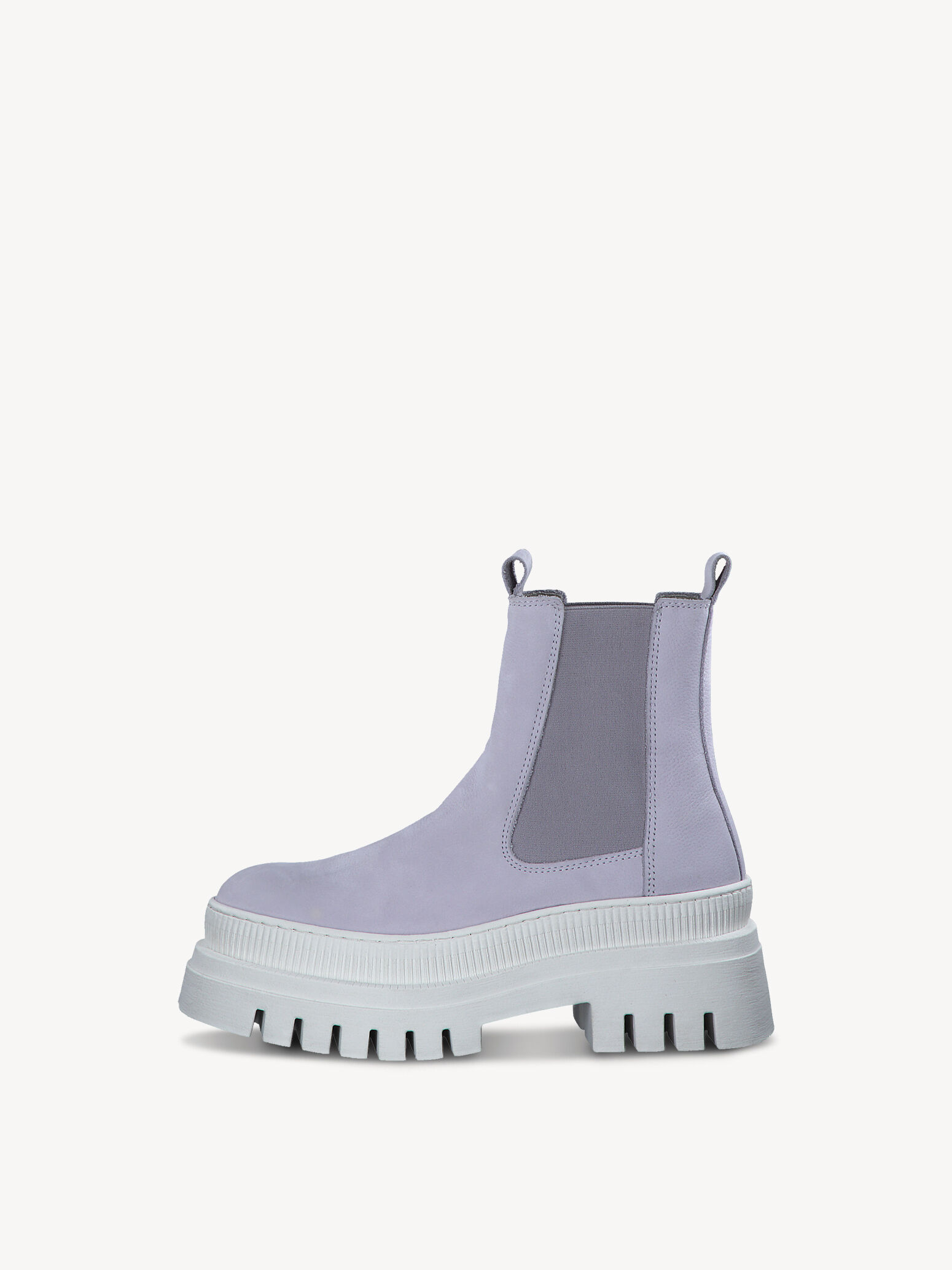 Bottine Chelsea en cuir - mauve