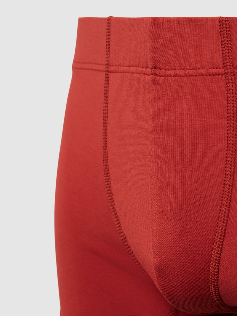Trunks mit Label-Applikation im 2er-Set in dunkelrot