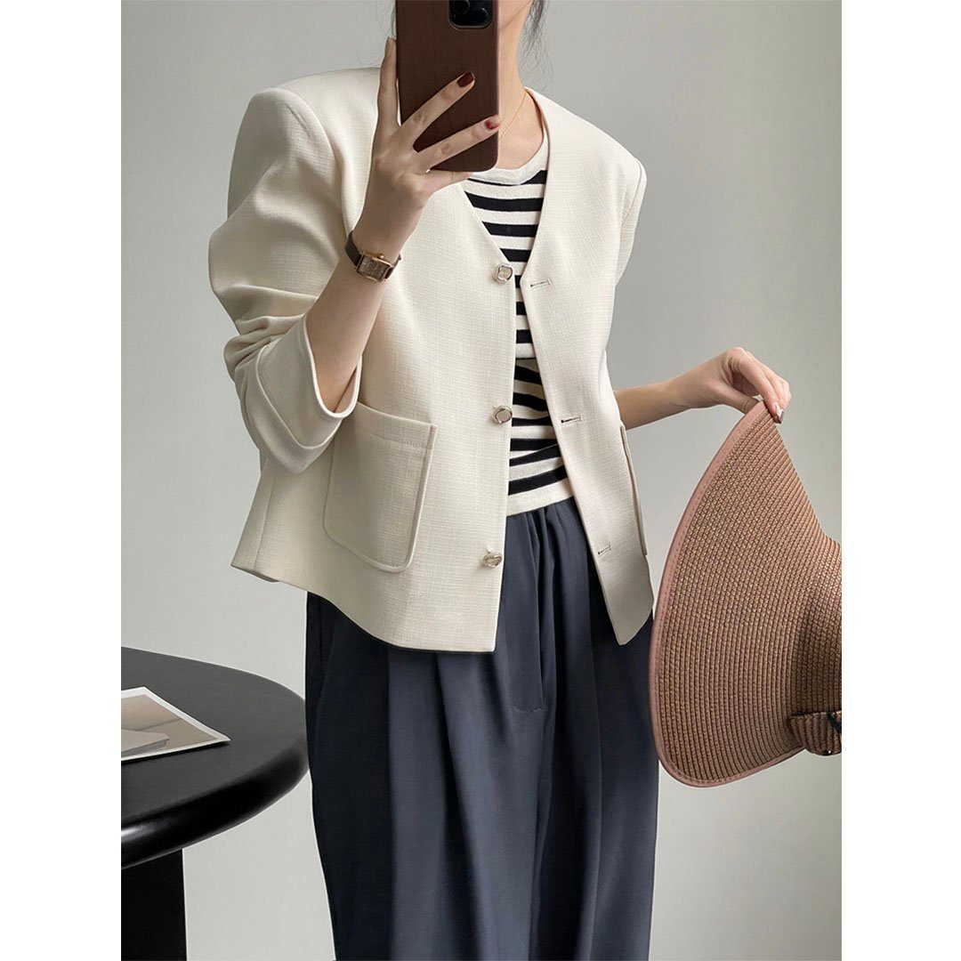YANN Hosenanzug Schlichte Jacke im stilvollen Business-Look
