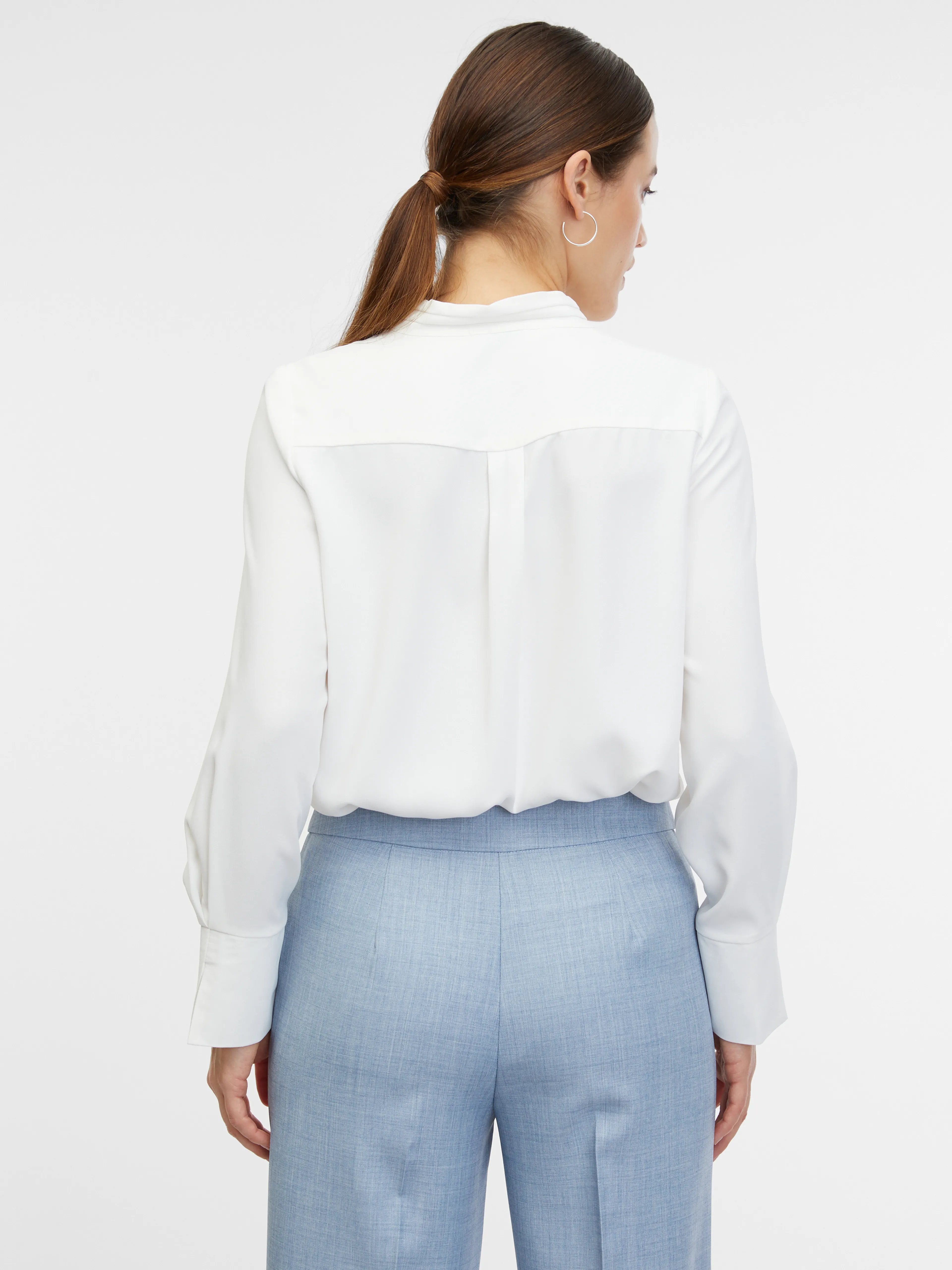 Weiße Damen-Satinbluse ORSAY