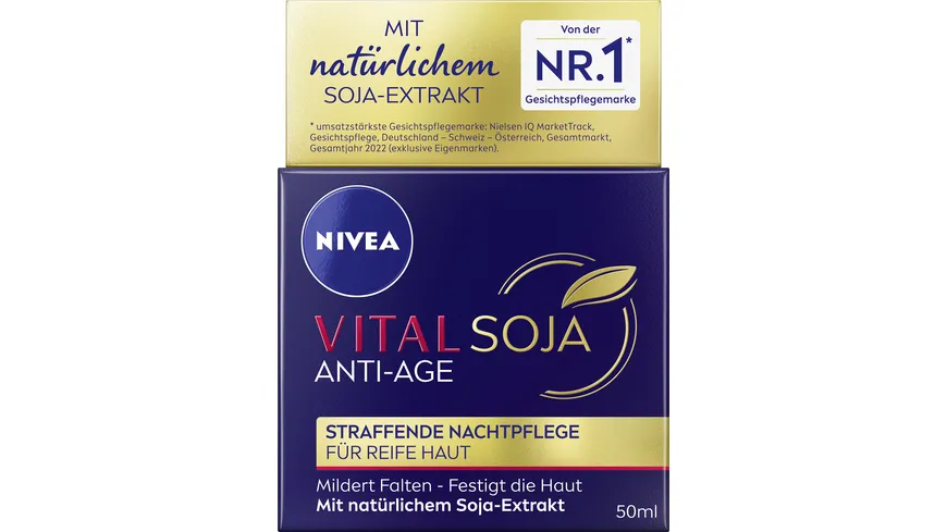 NIVEA VITAL Soja Anti-Age Straffende Nachpflege für Reife Haut 50 ml