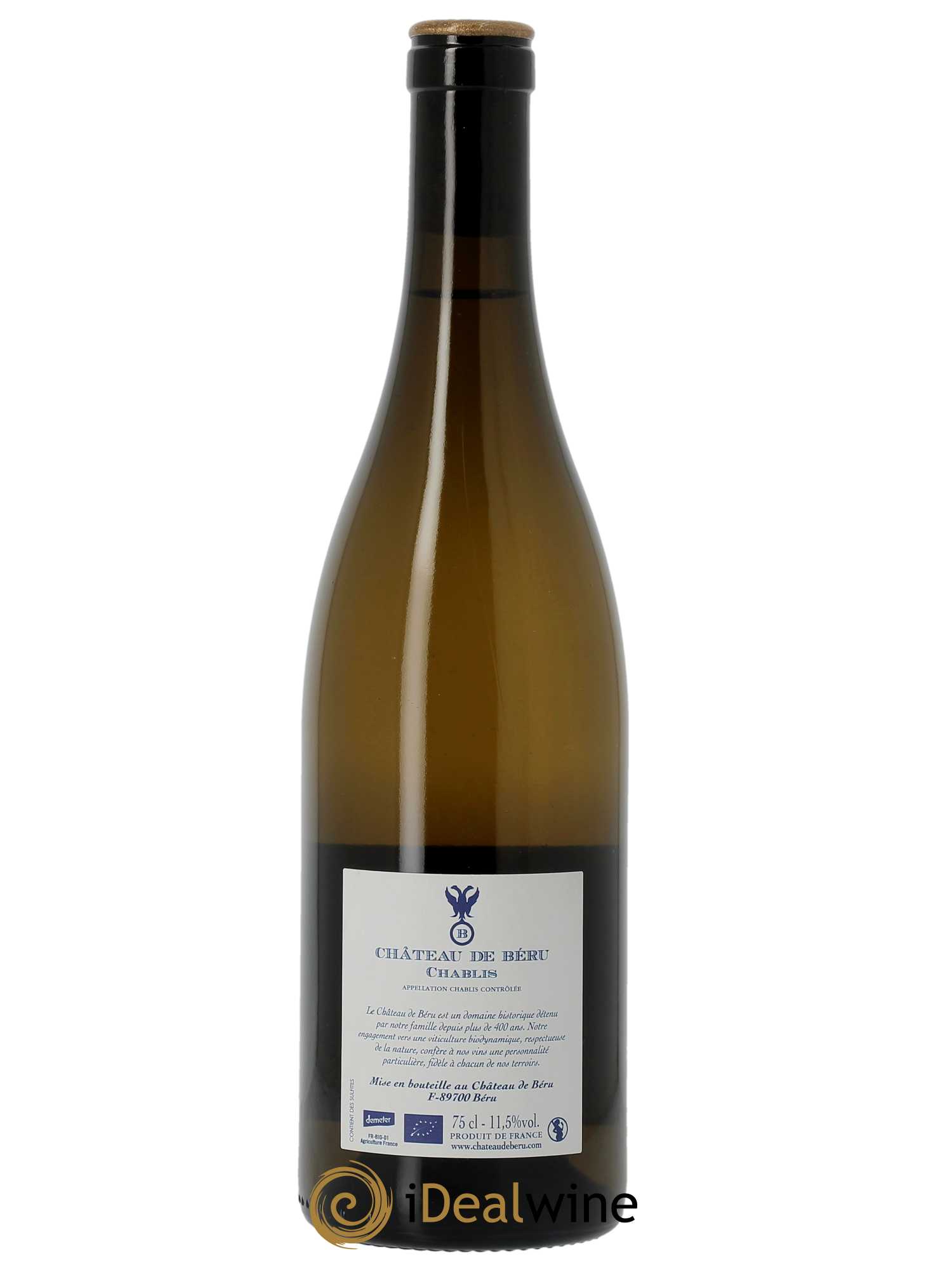 Chablis Côte aux prêtres Château de Béru  2021 - Lot de 1 Bouteille