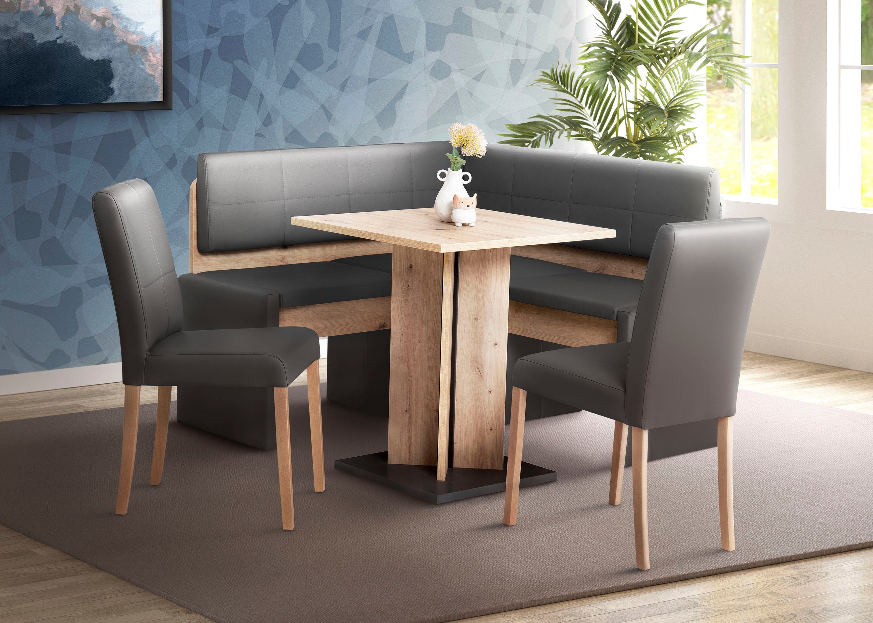 Home affaire Eckbankgruppe Sofi, (Set, 4-tlg), Eckbank mit Truhe