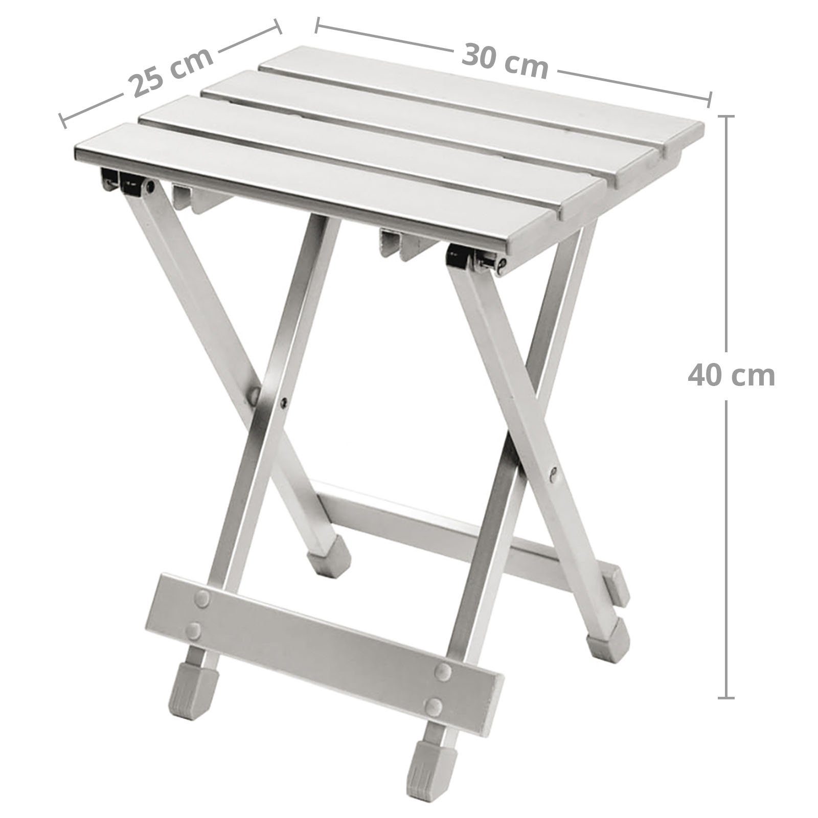 Bo-Camp Campinghocker Mini Alu Klapphocker Camping Tisch, Angel Hocker Falthocker Sitz Klappbar