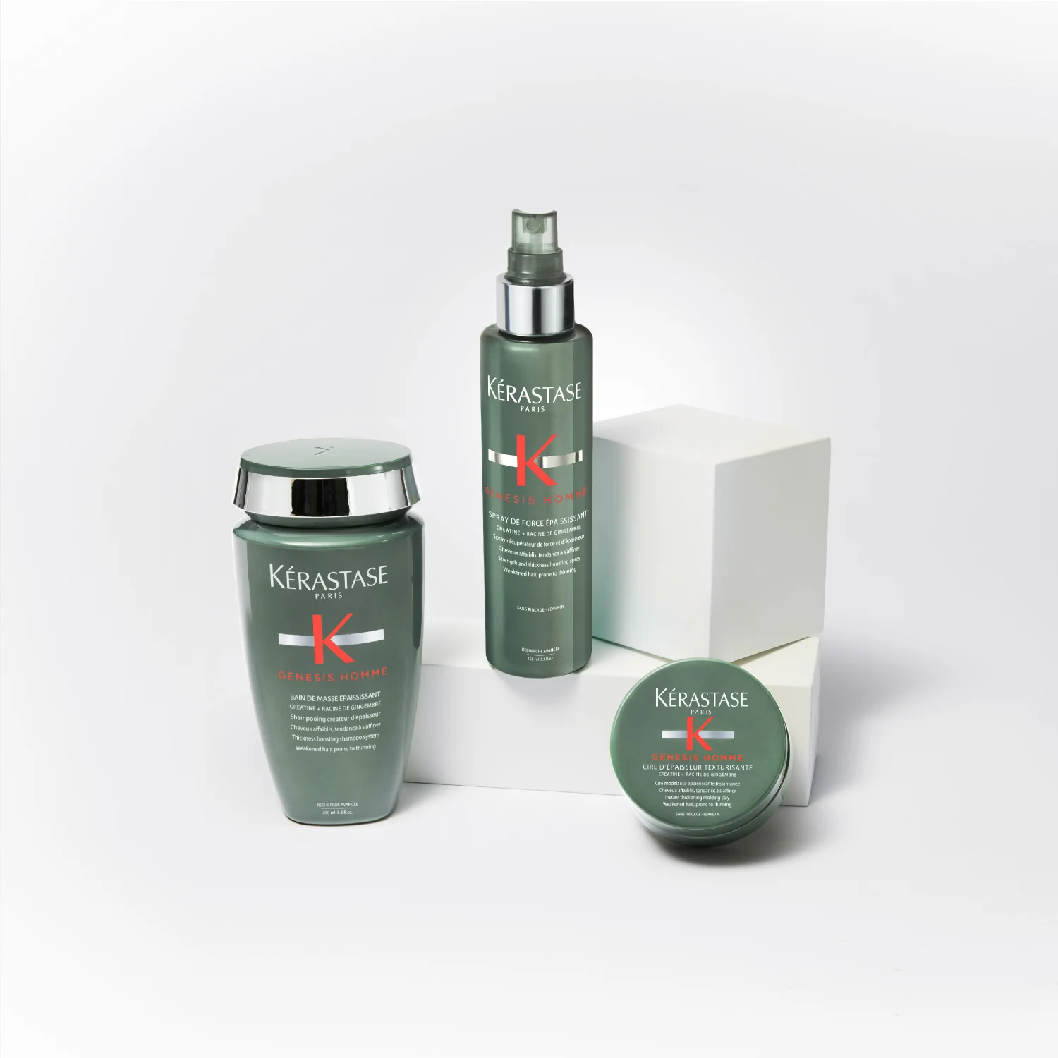 Genesis Homme Cire D'Épaisseur Texturisante - Cera effetto opaco, Trattamento per Capelli