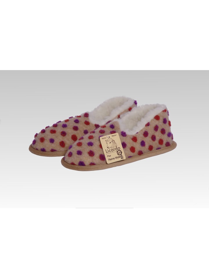 Linke Licardo Hausschuhe Heimschuhe in beige günstig kaufen