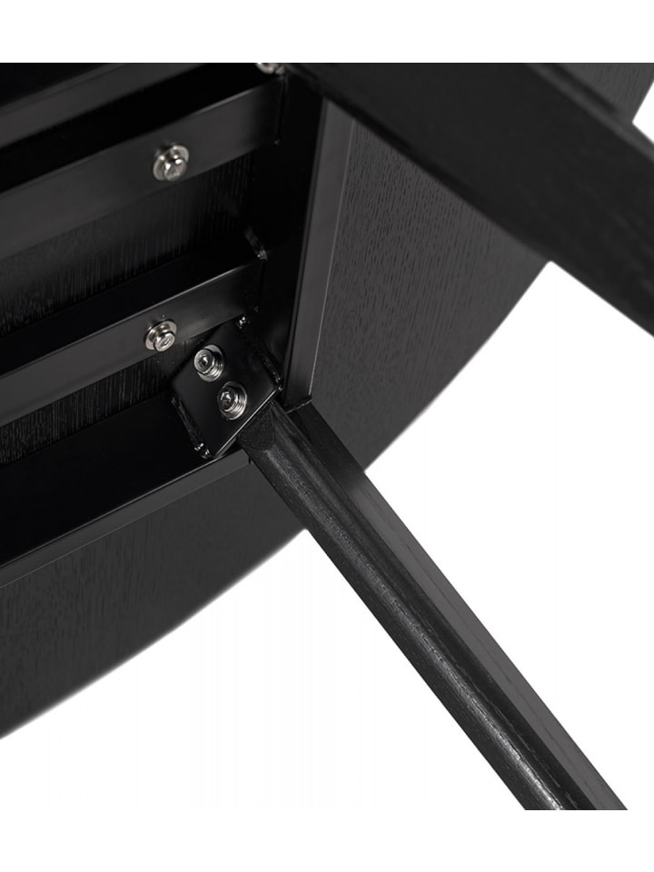 KADIMA DESIGN Runder Esstisch AMY aus MDF | Zeitloses Design in Schwarz günstig kaufen onesize