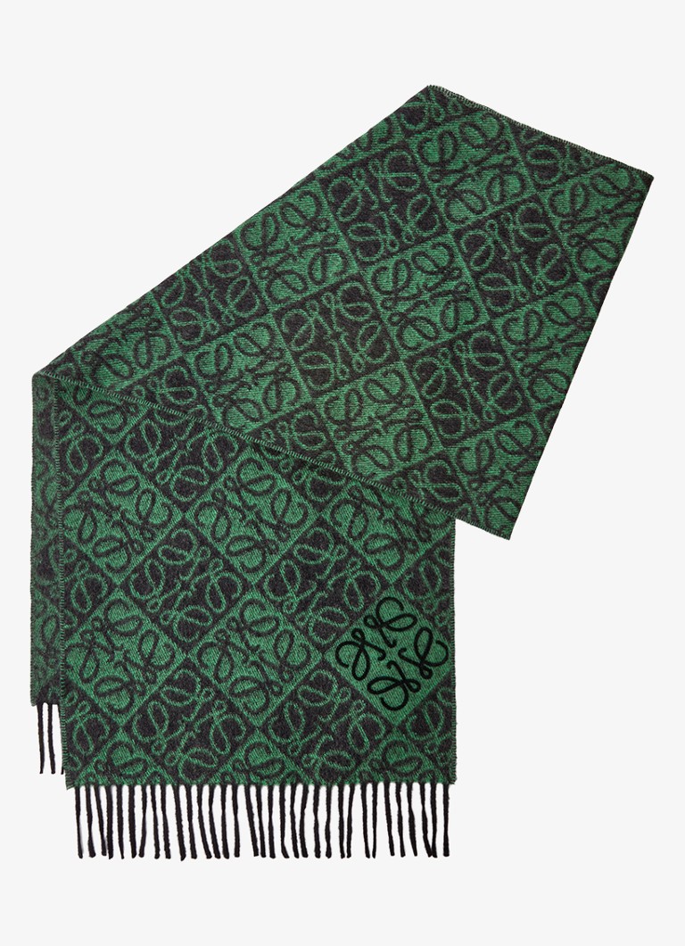 Bufanda LOEWE Anagram de mezcla de cachemir con logo, 180 x 38 cm