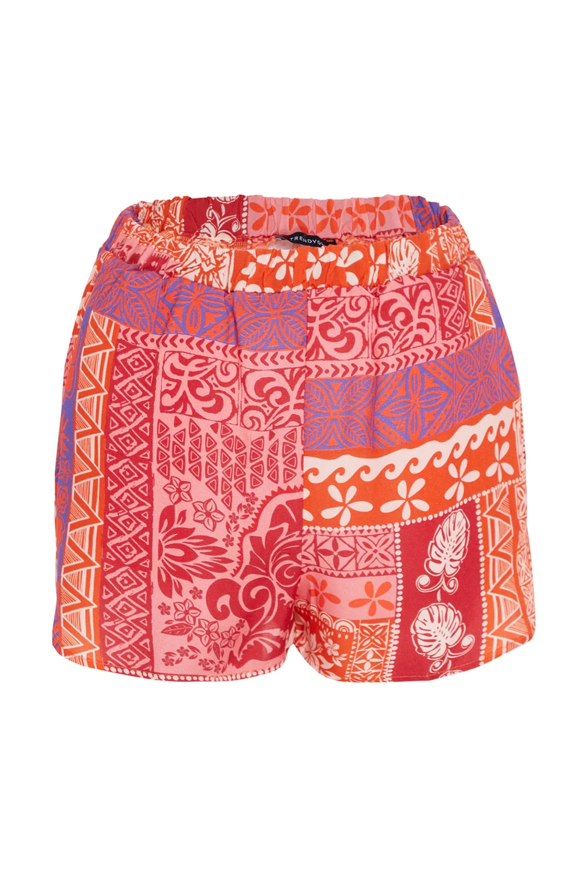 Trendyol Collection  Gewebtes Hemd-Shorts-Set mit ethnischem Muster TBESS23AU00045