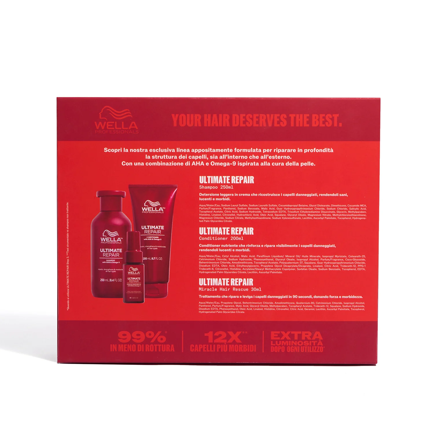 Kit de regalo de Navidad Ultimate Repair: champú, acondicionador y Miracle Hair Rescue - Kits de regalo para el cabello, champú reconstructivo