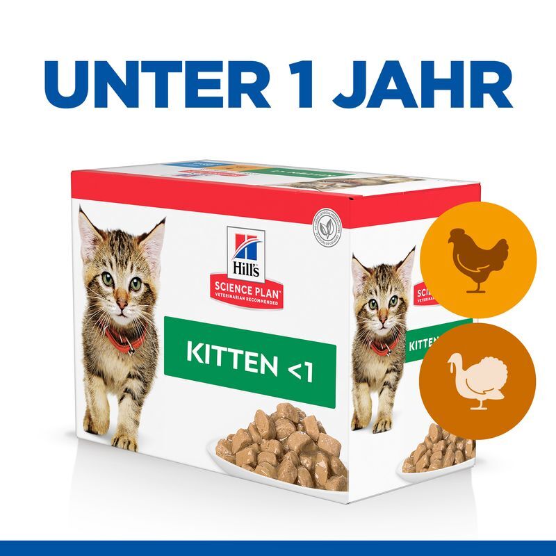 Hill's Nassfutter Hill's Science Plan Kitten Multipack mit Huhn & Truthahn