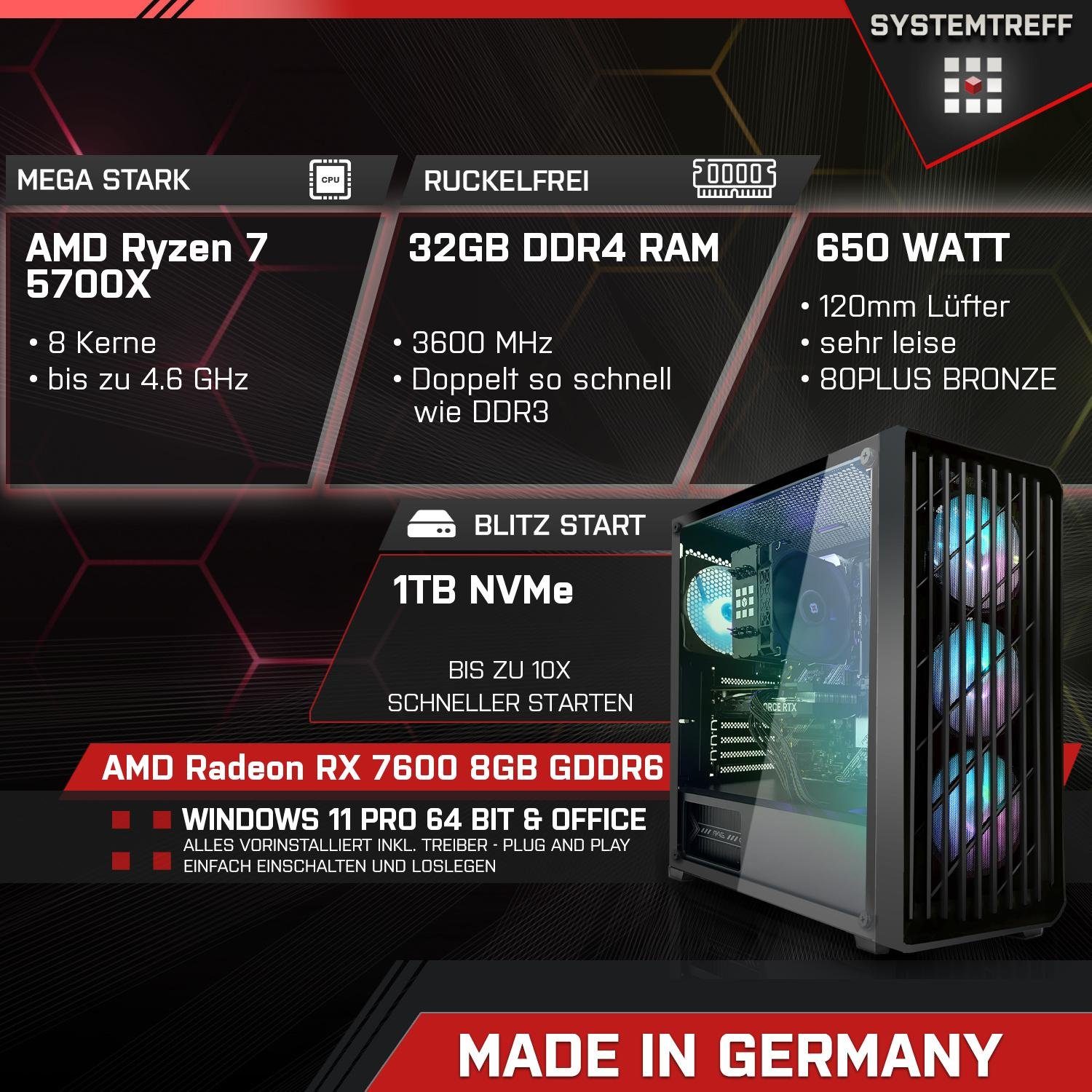 SYSTEMTREFF Gaming-PC-Komplettsystem (24