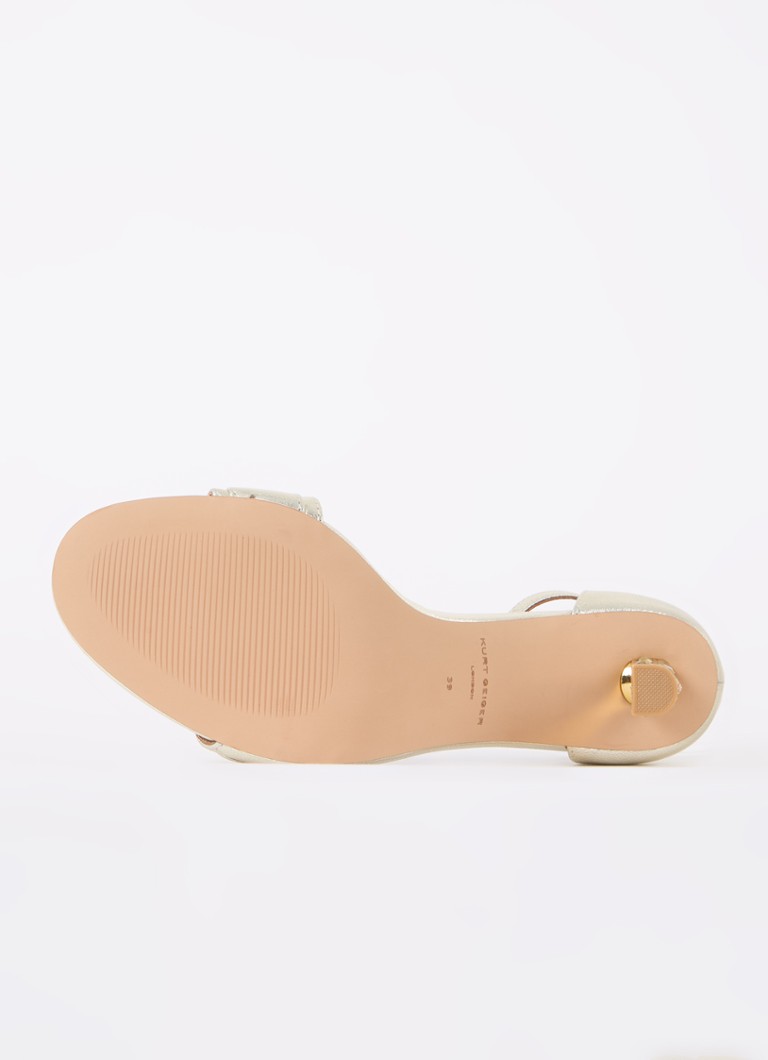 Sandale Kurt Geiger Mayfair din piele cu finisaj metalic