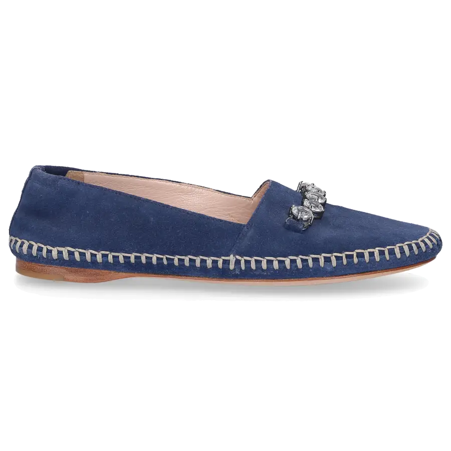 Miu Miu - Loafer Veloursleder - blau
