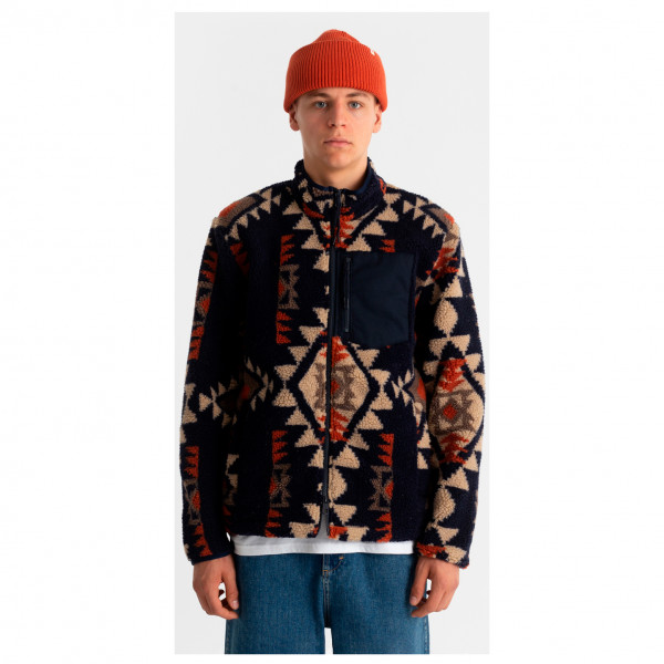 Revolution - Short Printed Fleece Jacket with High Collar - Fleecejacke