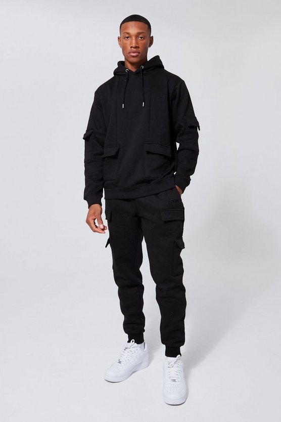 Official Man Cargo-Trainingsanzug mit Kapuze