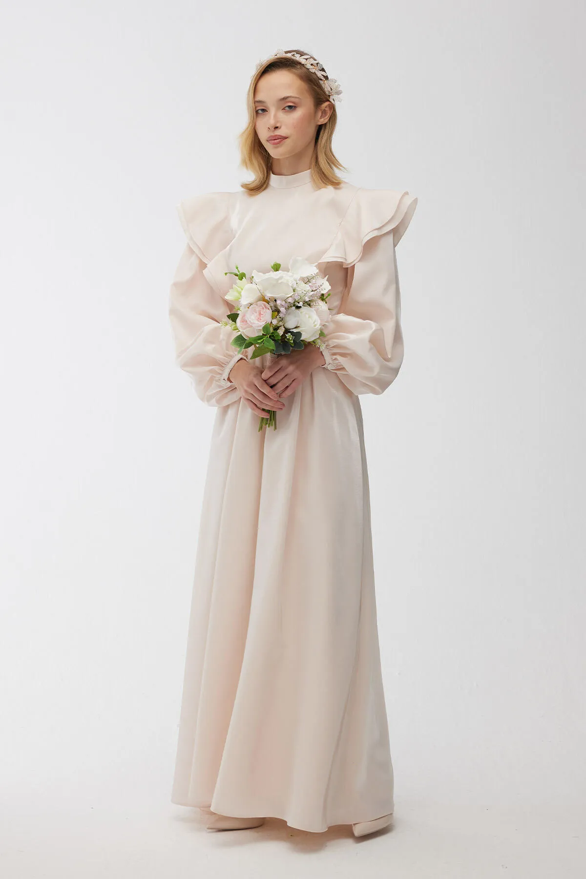 Manuka  Sparkling Grace Abendkleid in Puder