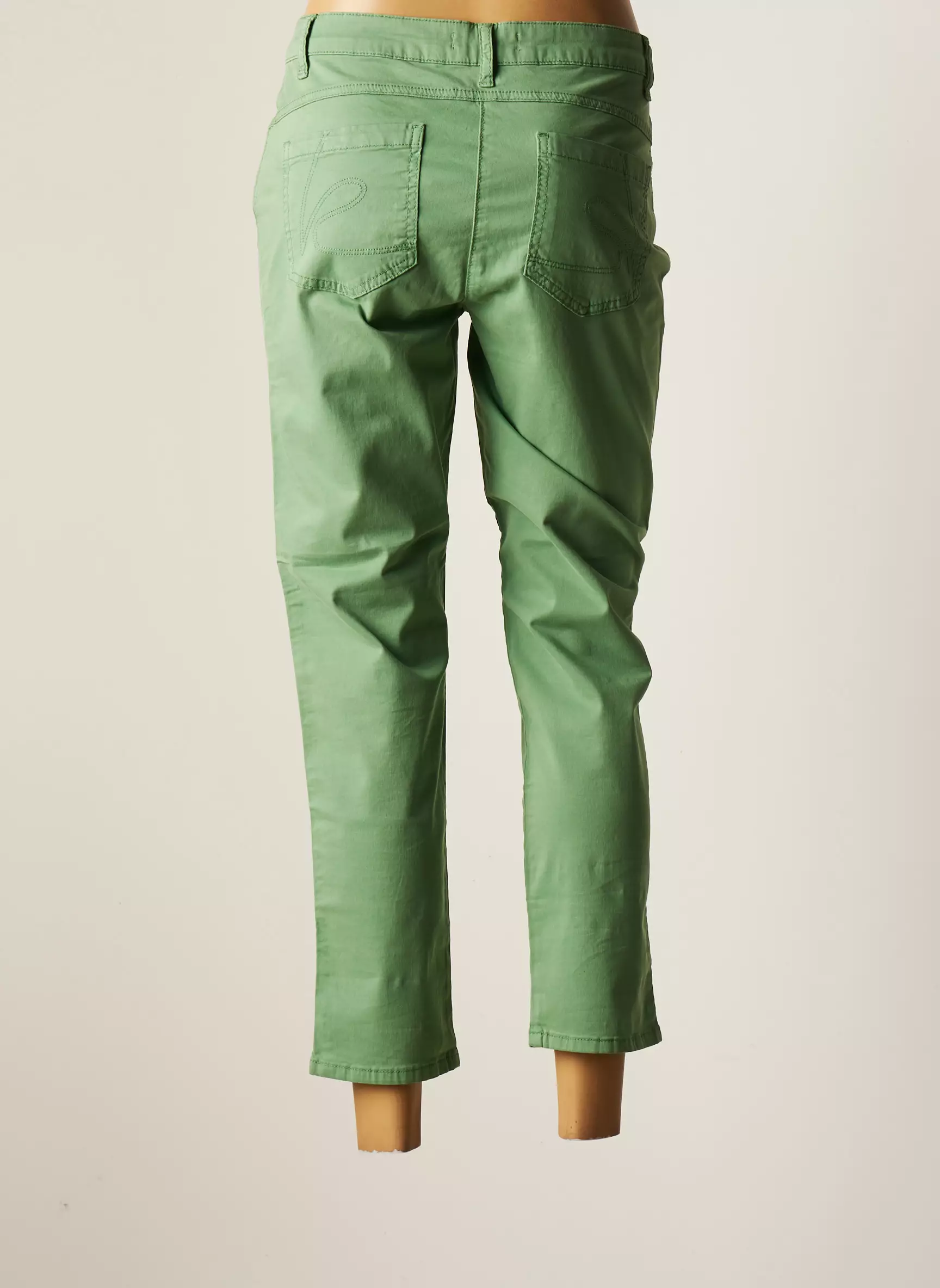Concept K Pantalon7 8 Femme couleur vert