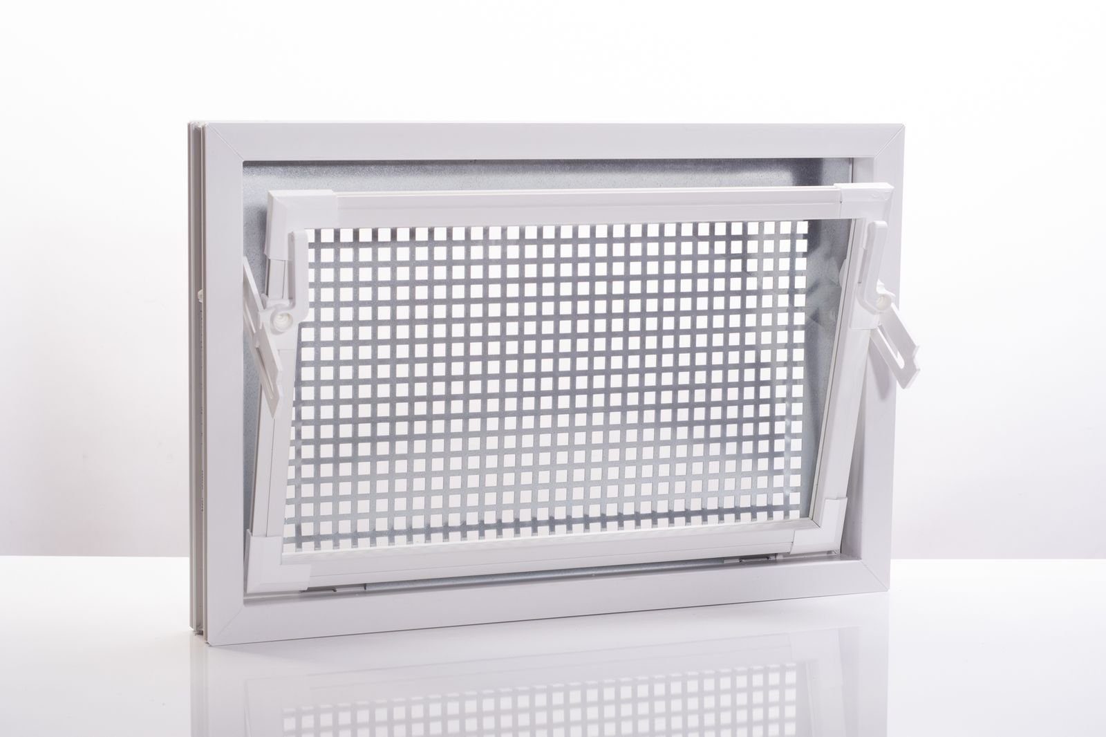 ACO Severin Ahlmann GmbH & Co. KG Kellerfenster ACO 60x50cm Nebenraumfenster Einfachglas + Schutzgitter Kellerfenster Fenster weiß, inkl. Schutzgitter mit einfacher Montage