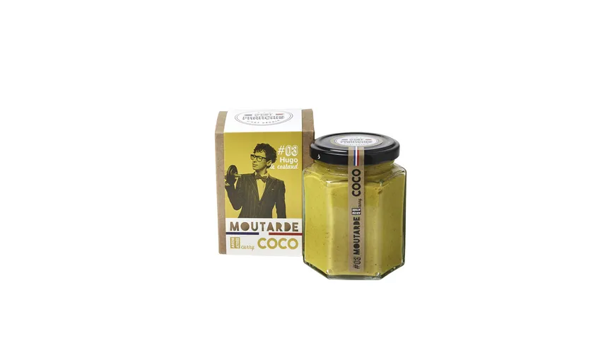 C'est Francais Dijon Senf mit Curry und Kokosnuss 180 g