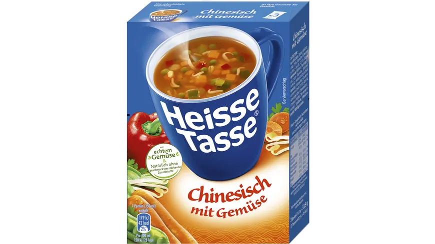 Heisse Tasse Chinesisch Gemüse Suppe 450 ml