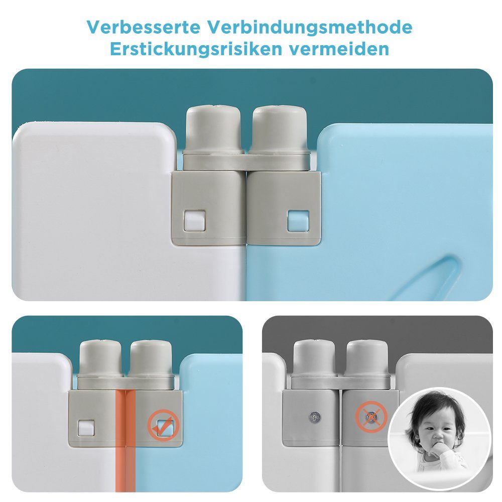 Dripex Laufgitter Laufgitter Laufstall Baby Absperrgitter 14-Paneele Schutzgitter