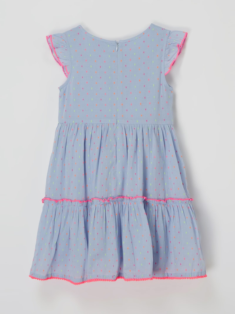 Kleid im Stufen-Look in bleu
