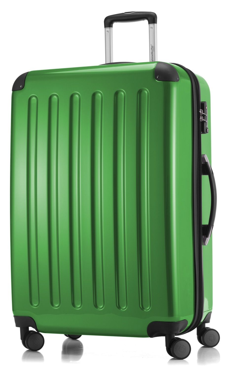 Alex - suitcase hard shell glossy black, 75 cm, 119 litres