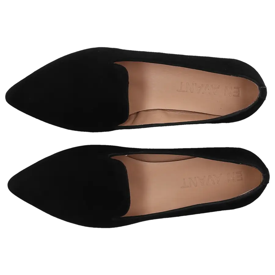 EN AVANT - Slipper 429-03 Veloursleder - schwarz