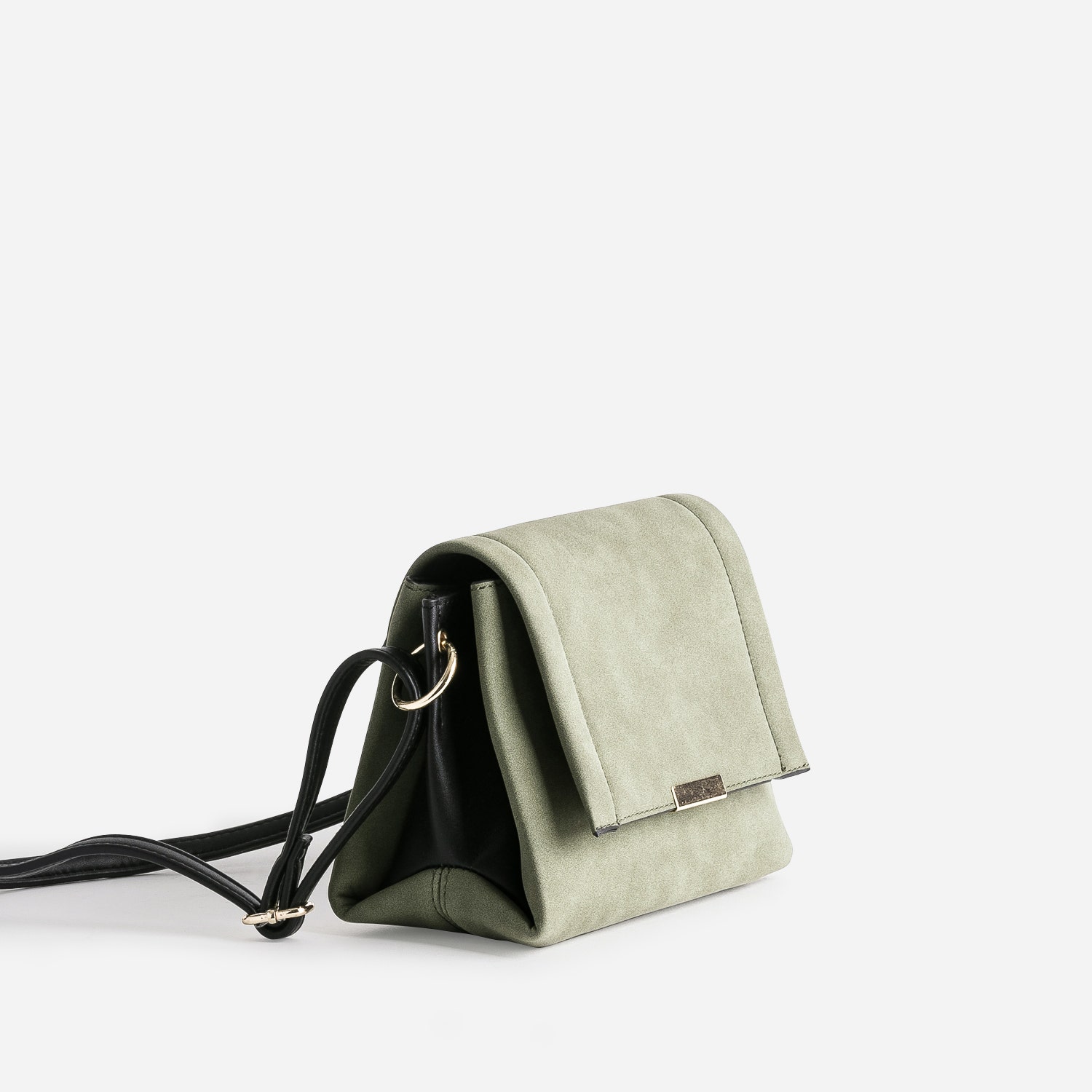 Petit sac à main kaki suédé