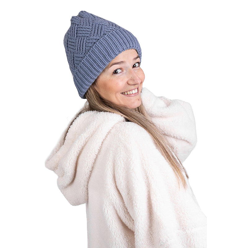 Lue Mohairlook, jeansblå