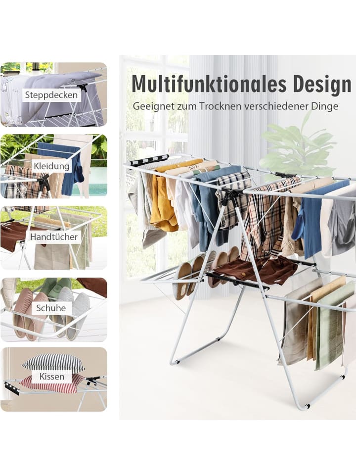 COSTWAY Wäscheständer in Weiß günstig kaufen onesize