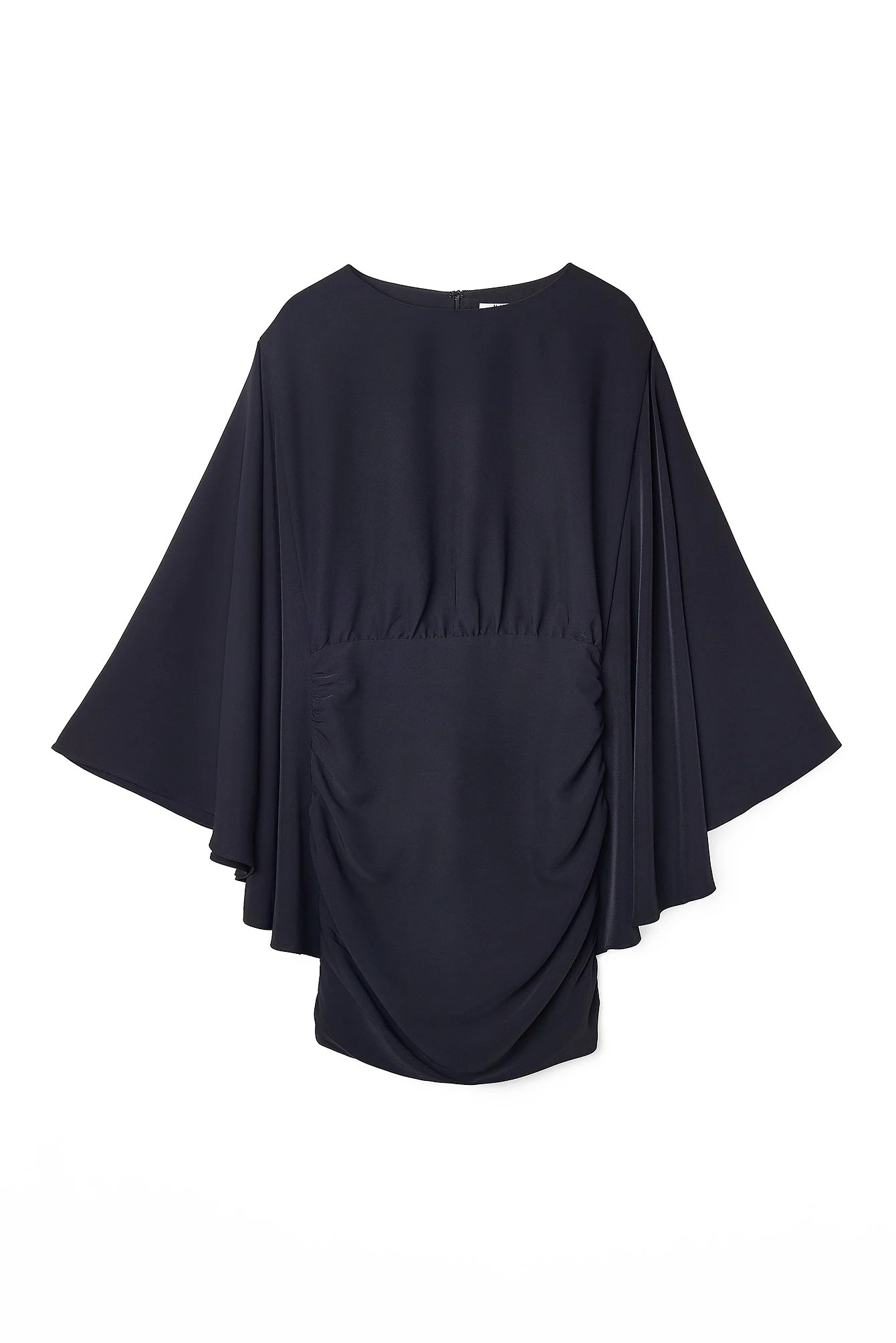 Drapiertes Minikleid mit weiten Ärmeln