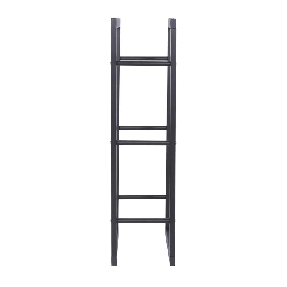 Never Outdoor modernes Kaminholzregal schwarz