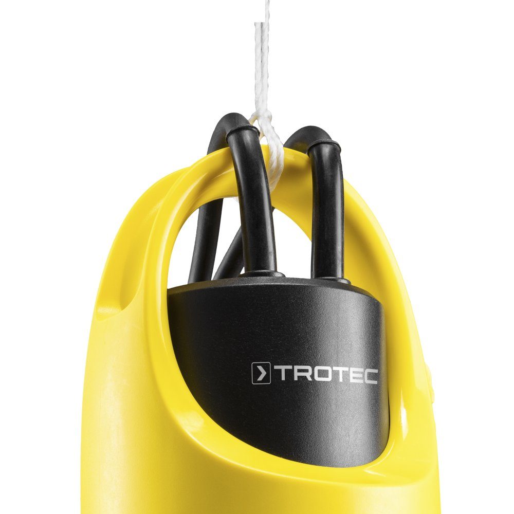 TROTEC Schmutzwasser-Tauchpumpe TWP 4036 E, IPX8 Schutzart, 5 m Förderhöhe, 7.500 l/h Förderleistung