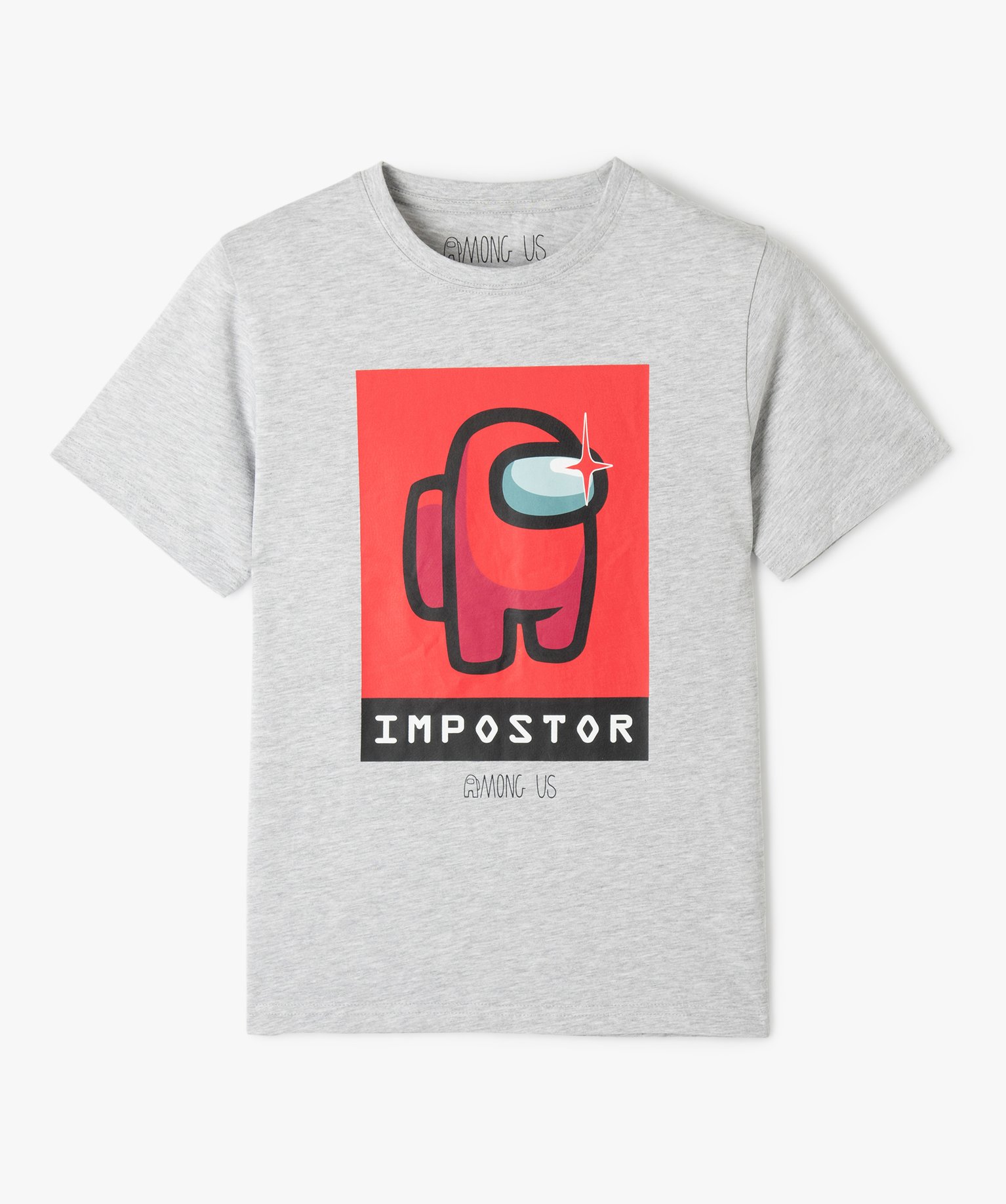 Tee-shirt Garçon à manches courtes imprimé - Among us blanc | GEMO