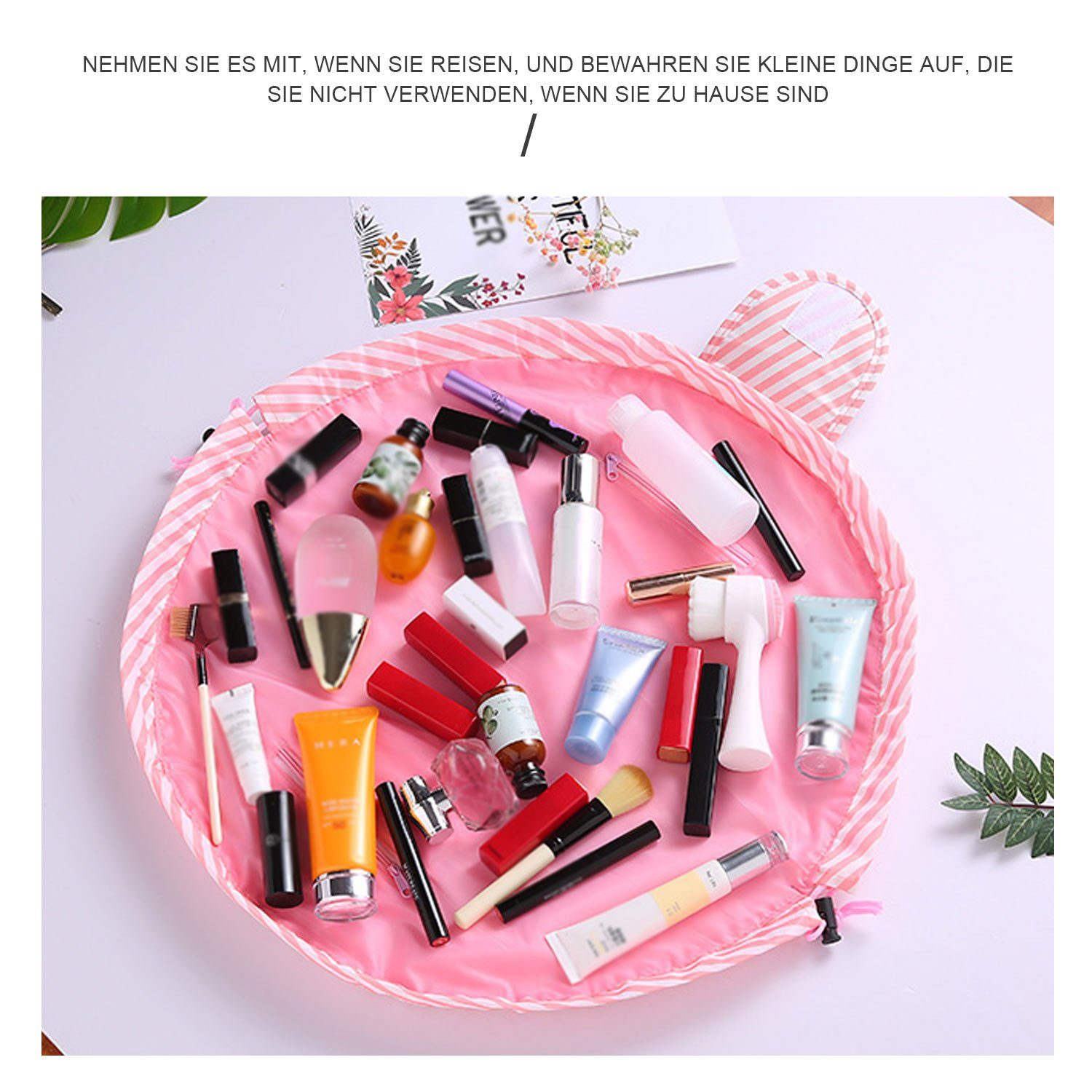 TOPMELON Kosmetiktasche Makeup Tasche Schminktasche, One-Step Organizer