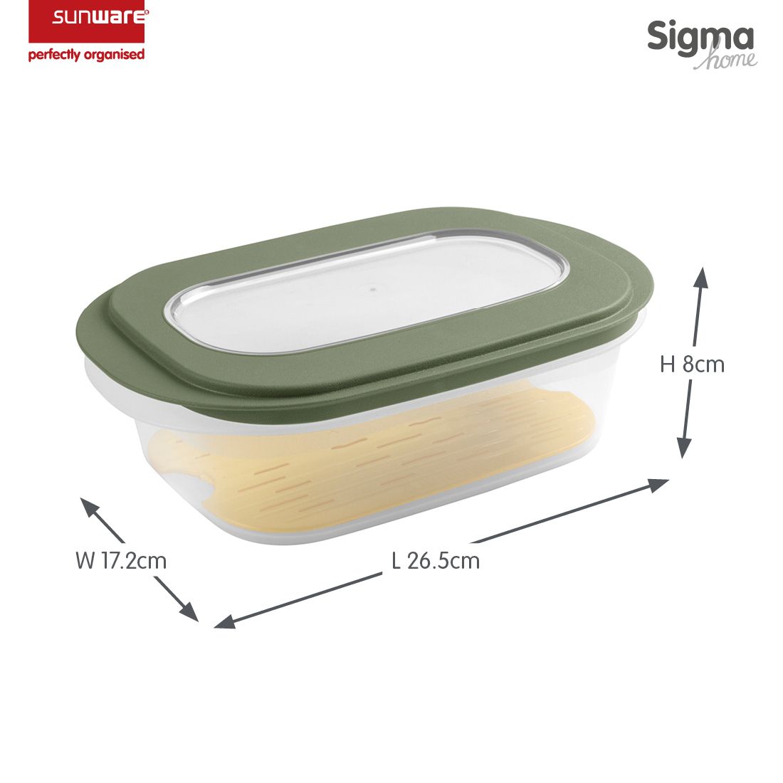 Sunware Sigma home 2er-Set Aufschnittdose für Käse + Tablett