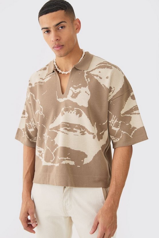 Kastiges Oversize Poloshirt