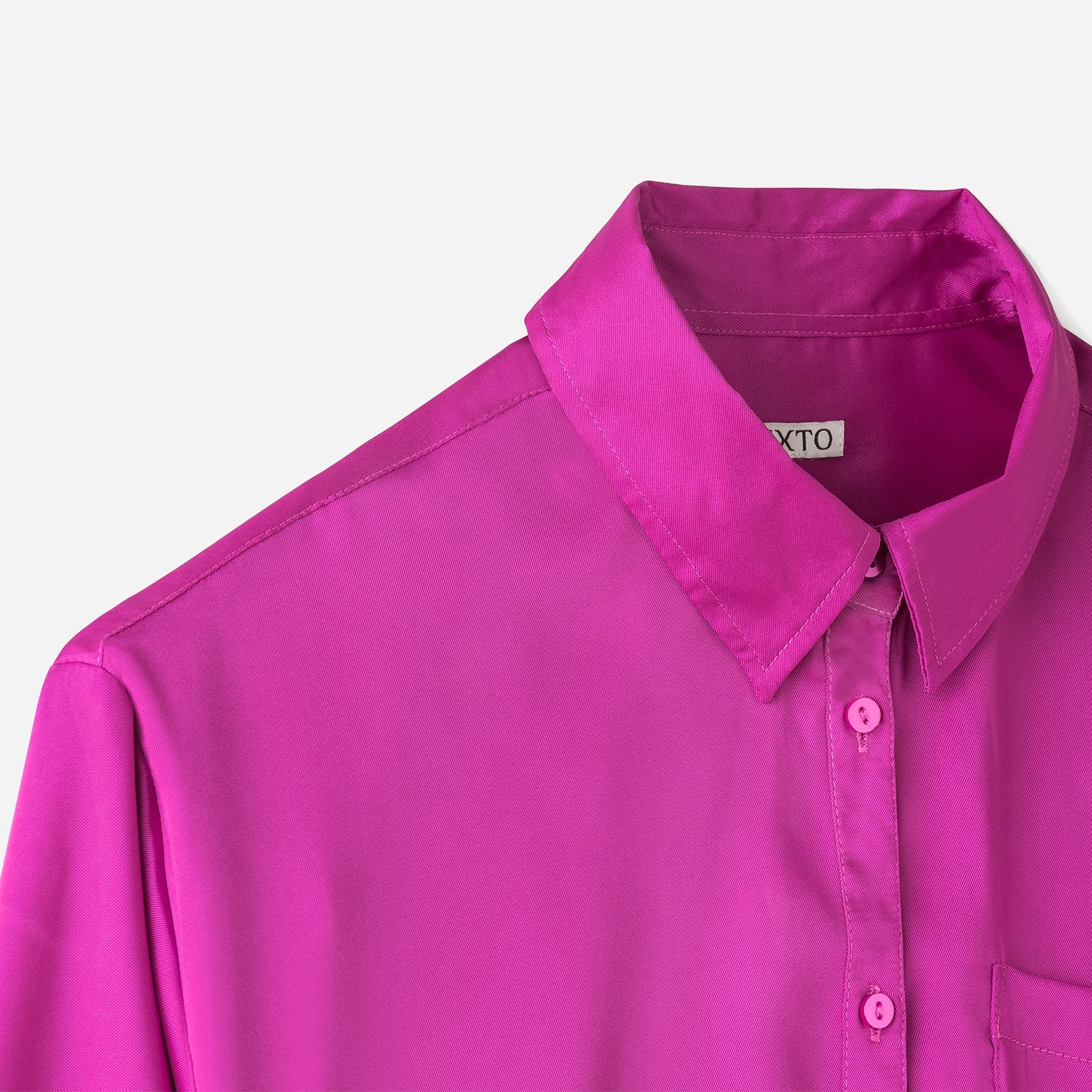 Chemise TEXTO fuchsia satiné