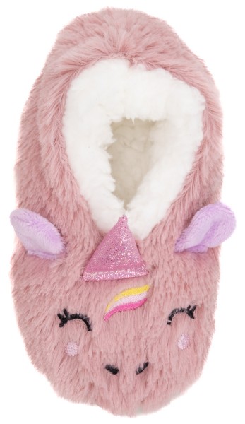 Camano kids ~ Kuschel Hausschuh ~ Einhorn Pink