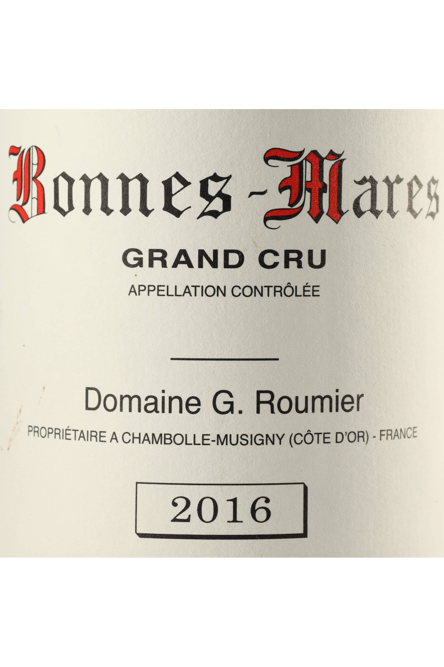 Roumier G. 2016, Bonnes Mares