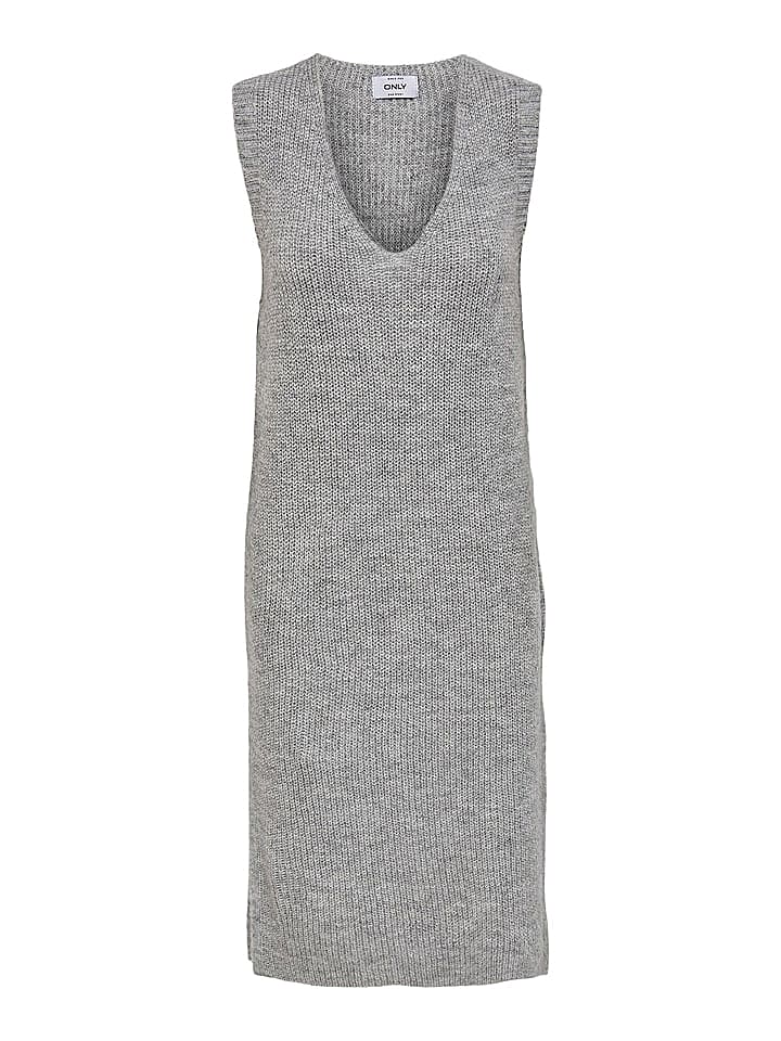 ONLY Strickkleid in Grau günstig kaufen M