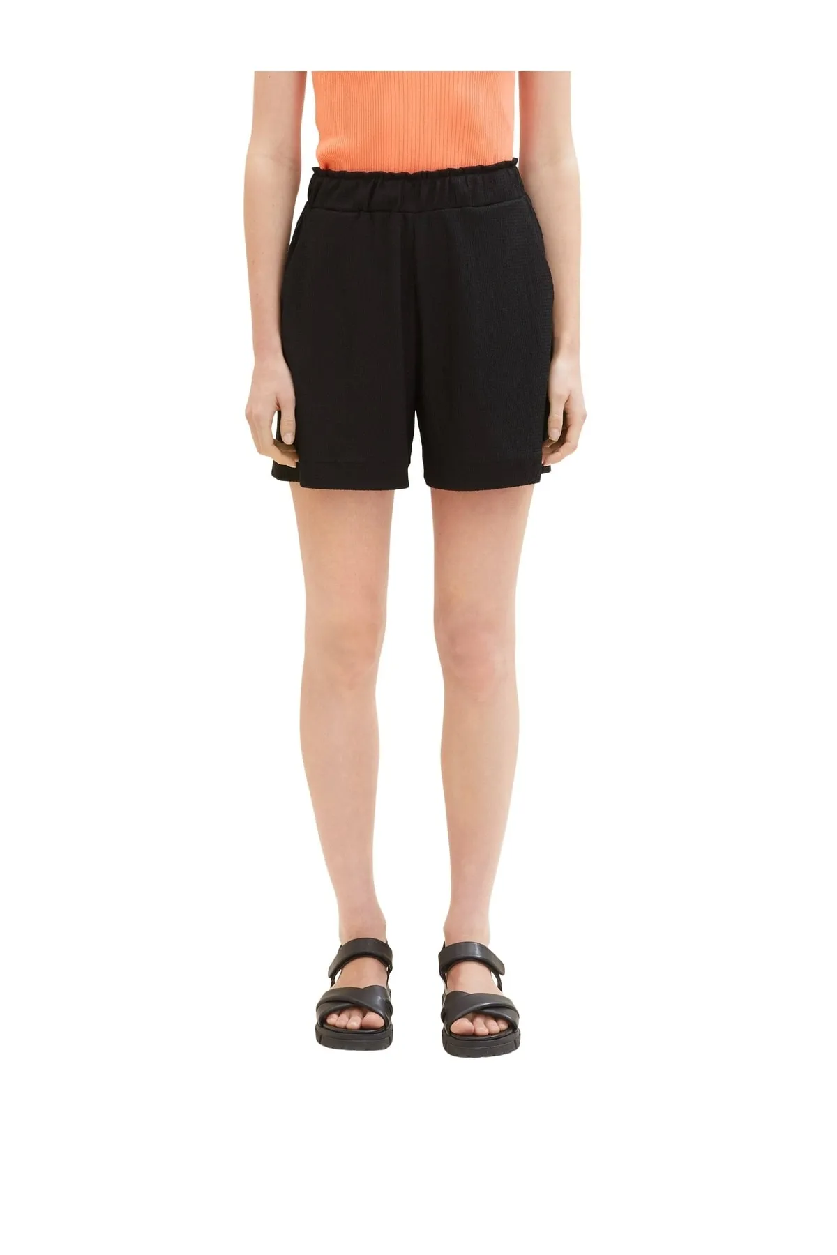 Tom Tailor  Shorts - Schwarz - Mittlerer Bund