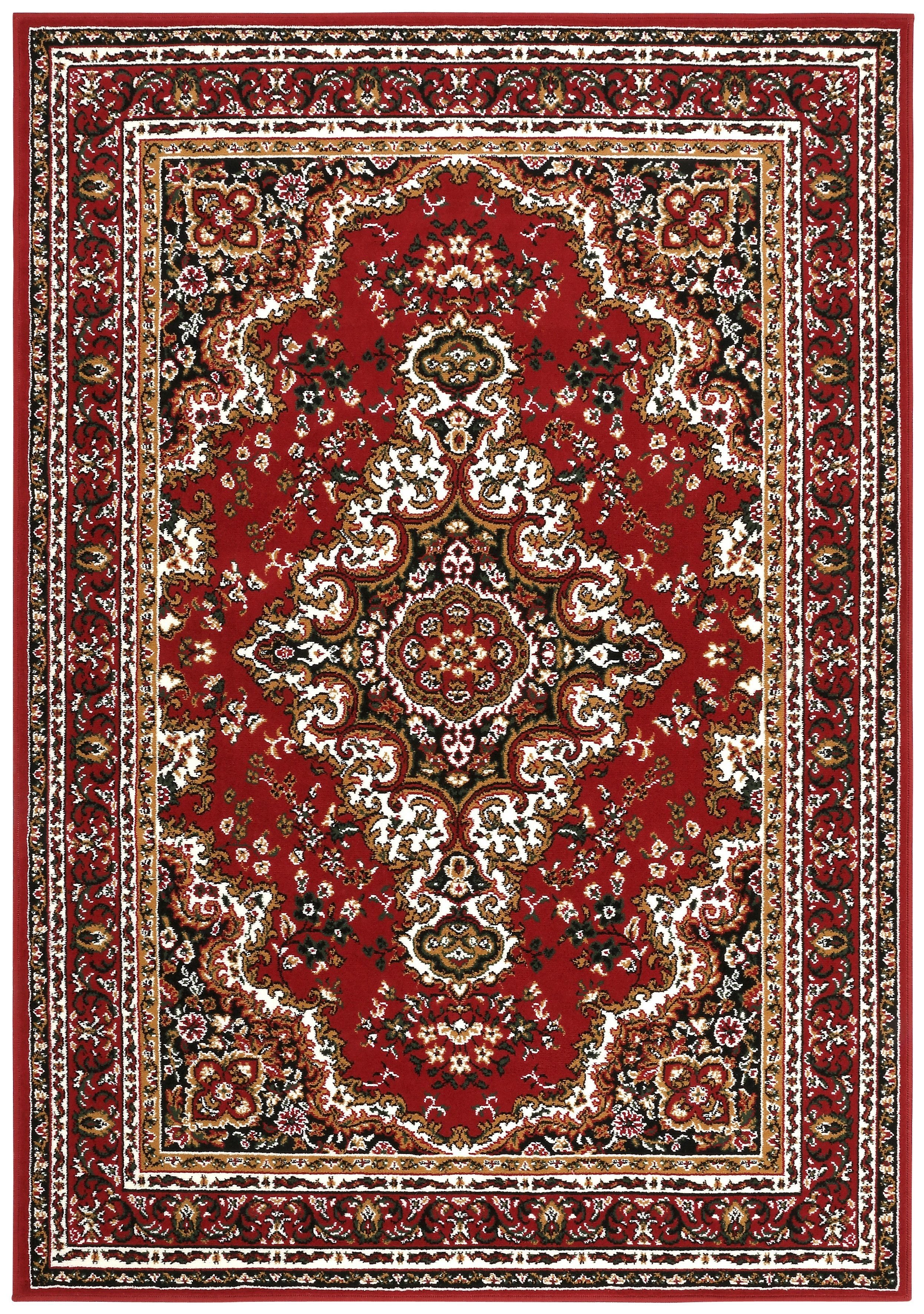 Teppich Oriental, Home affaire, rechteckig, Höhe: 7 mm, Orient-Optik, mit Bordüre, Teppich, Kurzflor, Weich, Pflegeleicht