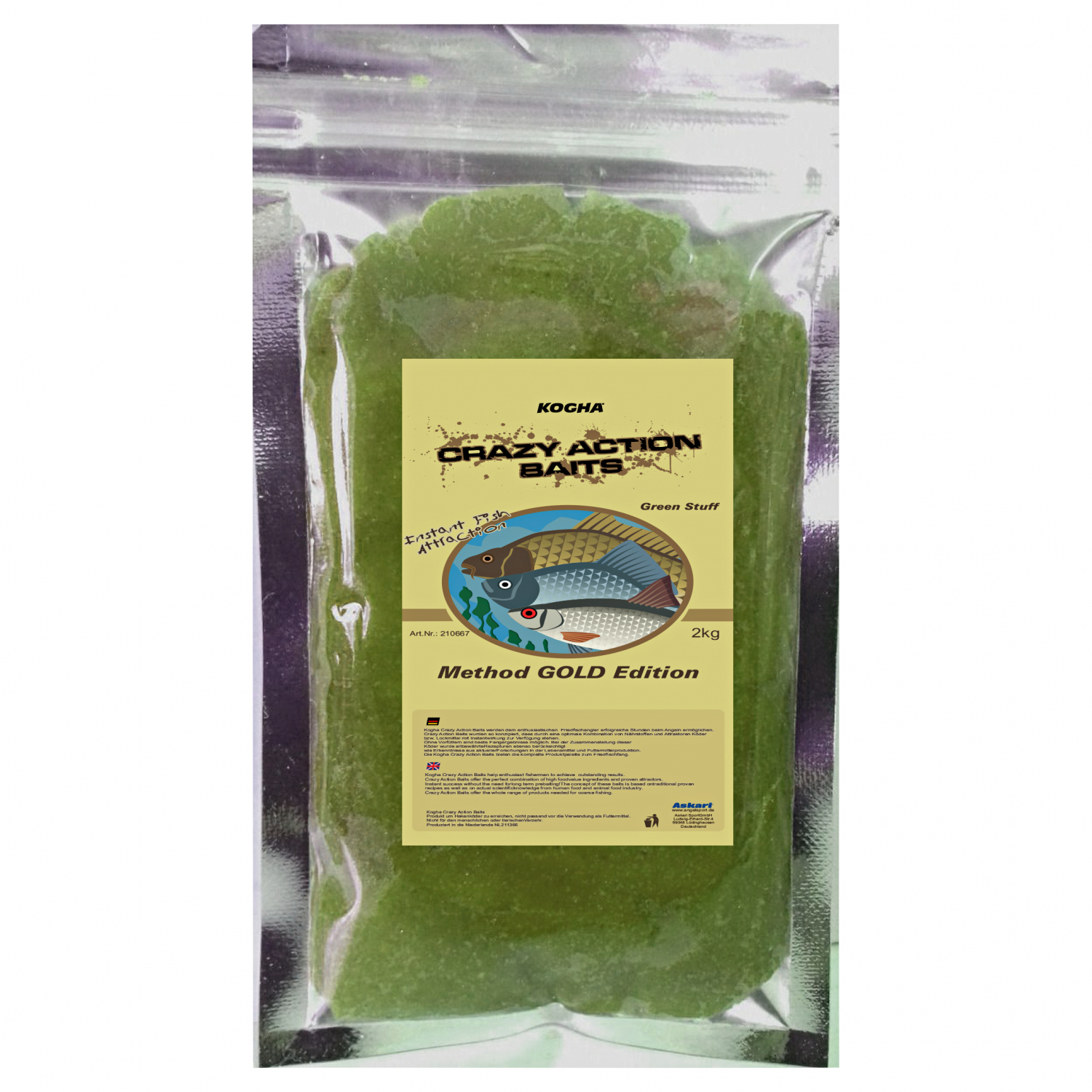 Kogha Teig Crazy Action Baits Method Gold Edition (Krill Extreme)