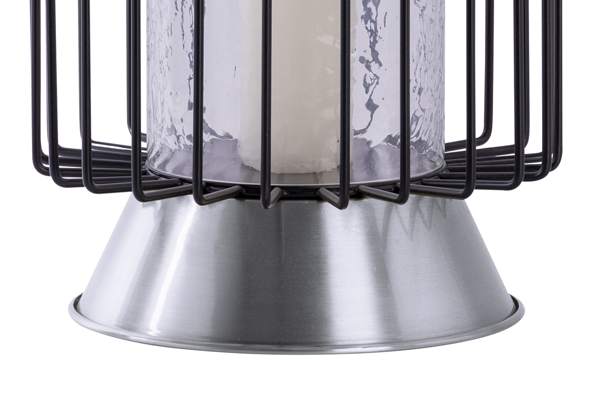 Kayoom Kerzenständer Malibu 125 Schwarz / Silber